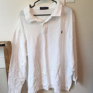 Ralph Lauren white long sleeve polo shirt.